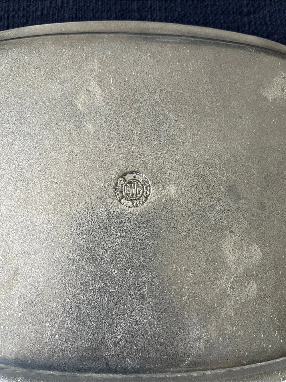 Wilton Silver Tone Serving Platter with Scalloped Handles